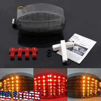 $51.02 • Buy Taillight Integrated Turn Signals For Yamaha YZF600R Vstar 650 1100 Custom Smoke