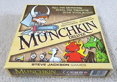 Munchkin Deluxe Board Card Game From Steve Jackson Games Complete - Never Played • $30