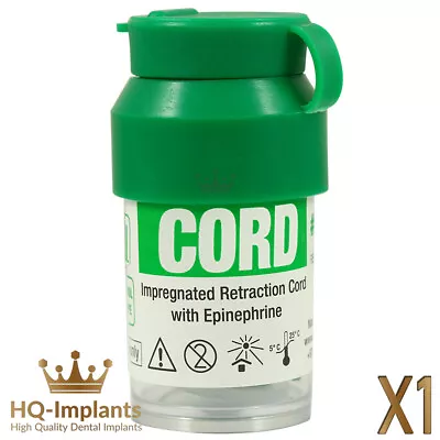 Impregnated Gingivl Retraction Cord Epinephrine Cotton Green 285cm Spool • $21.90