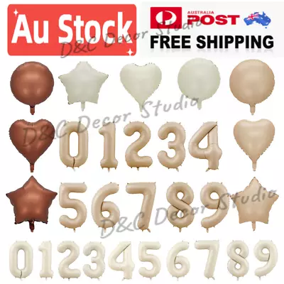 Anniversary Day Cream Heart Foil Balloon 40 Number Birthday Wedding Party* New * • $5.80