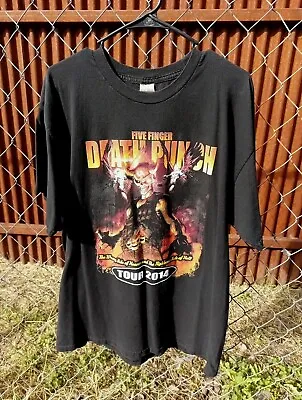 Five Finger Death Punch & Volbeat The Wrong Side Of Heaven 2014 Tour Shirt XL • $20