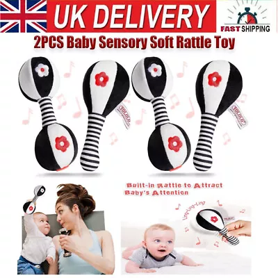 4x Baby Rattle Set Sensory Toy Maracas Hand Bell For Baby Infant 3-6 Boys Girls • £9.23