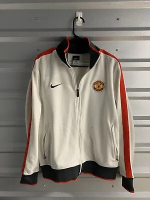 Men's Nike X Manchester United White Track Top Jacket Size M • $35