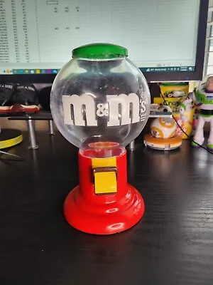 🚨🔥Vintage 1991 Mars M&M Candy Chocolate Dispenser EUC Rare! Red/Green • $19.99