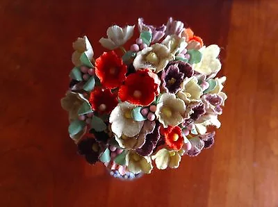 Vtg Millinery Flowers Forget Me Not Earth Tone Mix For Doll + Hat Ginny ET • $4.34