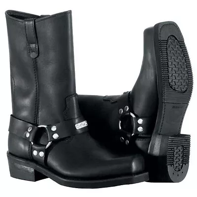 River Road Mens Boots Men's 8 Black Traditional Harness Boot  KW-2001-138-1-M CO • $129.99