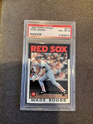 1986 Topps Tiffany Baseball # 510 Wade Boggs  Psa Graded Nm-mt 8 • $28.99