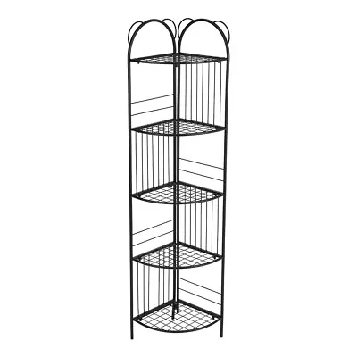 Metal Kitchen Corner Storage Fruit Vegs Pot Rack Bathroom Organiser Shower Shelf • £25.95