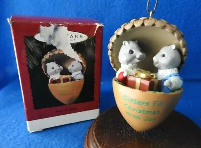 Hallmark Ornament 1994 Sister To Sister Squirrel Sisters In Acorn  • $4