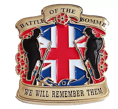 British Military Lapel Pin Badges Brooch Battle Of Somme Veterans Memorial • £4.79