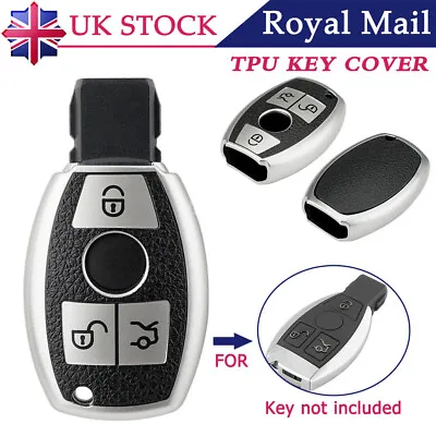Key Cover Fob Case Shell For Mercedes Benz A B C E S Class W203 W204 W211 W212 • £5.89