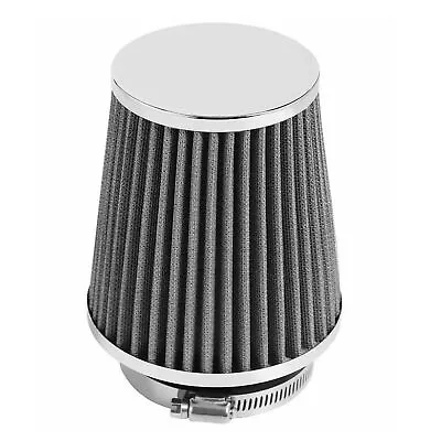 3 76mmHigh Flow Inlet Cleaner Dry Cold Air Intake Filter Cone Replacement Silver • $9.18