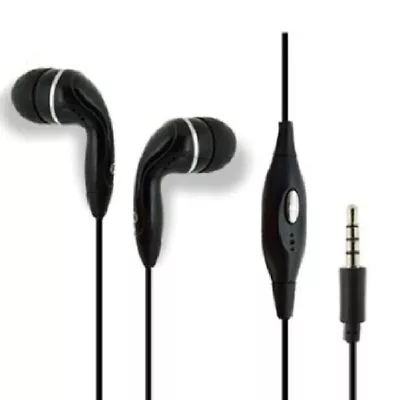 Black Universal 3.5mm Earphones Remote Control W/ Mic. Handsfree Stereo Headset  • $8.07