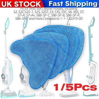 1/5Pcs Washable For VAX S86-SF-CC Blue Steam Mop Cleaning Triangle Pads • £4.69