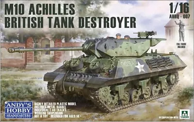 Andy's Hobby HQ 1/16 US M10 Achilles British Tank Destroyer W/ Figure AHHQ-007 • $139.99