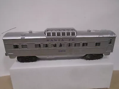 $59.99 • Buy 1964-5 Vintage Lionel O Gauge #2404 Lighted Santa Fe Vista Dome Passenger Car