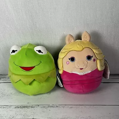 Squishmallows Lot Of 2 Kermit The Frog Miss Piggy Muppets 8 Inch Soft Plush New • $55