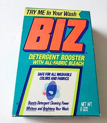 Vintage BIZ Laundry Detergent Booster 6oz SAMPLE BOX NOS ADVERTISING Prop • $9.95