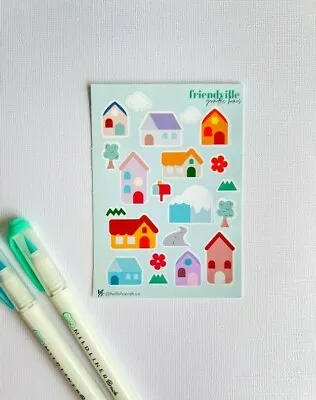 $4 • Buy Rainbow House Stickers Planner Stickers | Bullet Journal Stickers | Cute Sticker