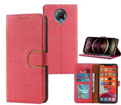 $7.50 • Buy Xiaomi Poco F2 Pro Pu Leather Wallet Case Canvas Finish Combined