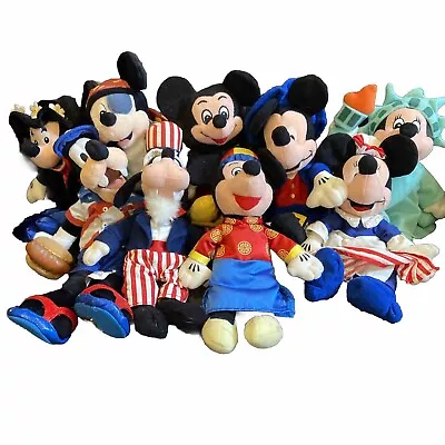 The Disney Store Mini Bean Bag Plush Lot Of 9 Minnie Mickey Goofy In Costumes!! • $45