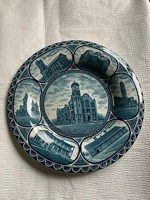 Rowland & Marsellus Co Green Flow Blue Plate: Carlisle New Denny Hall - A2 • $25