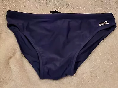 ZOGGS Speedo Made In Australia UK 5CM Sides Mens Swim Brief Sz34 NEW Blue Navy • $23.99