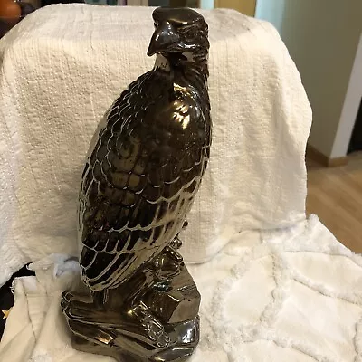 1984 ARNEL'S EAGLE Ceramic Hand-Painted Statue Bronze Metallic Vintage Signed • $37.50