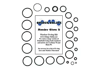 Macdev Clone 5 Paintball Marker O-ring Oring Kit X 2 Rebuilds / Kits • $12.05