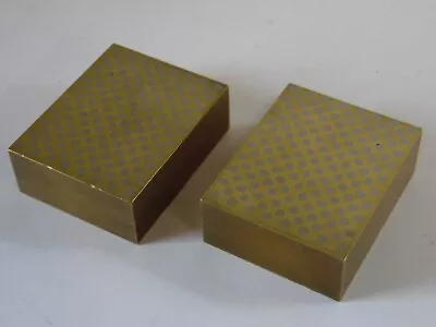 MAGNETIC TRANSFER ANGLE BLOCK BRASS W/STEEL PINS Matched Set 2x2.5x7/8 • $159.99