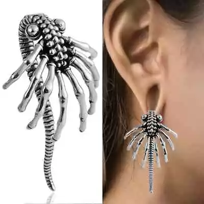 Pair Face Alien Ear Weights Ear Hangers Ear Gauges Ear Tunnels Body Jewelry • $28