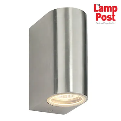 £16.99 • Buy Saxby 13915 Doron IP44 Brushed Alloy Up & Down Outdoor Wall Light LED Compatible