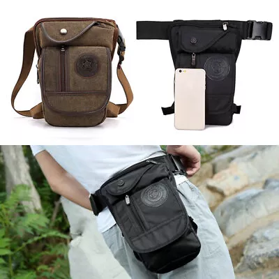 Tactical Waist Drop Leg Bag Military Hiking Outdoor Thigh Pouch Belt Fanny Pack • $17.02