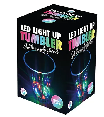 LED Drink Glass Glowing Tumbler Light Up Party Reusable Cup Xmas Gift Home Party • £7.50