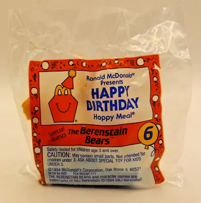 The Berenstain Bears Happy Birthday #6 McDonalds Happy Meal Train Car Toy • $4.79