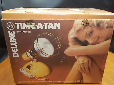 Vintage 1987 General Electric Deluxe Time A Tan Sun Lamp W/ Bulb Tested 😎  • $40