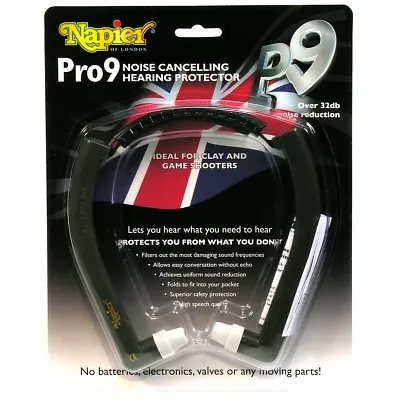 Pro 9 Hearing Noise Cancelling Protection From Napier - Ear Plugs Muffs Shooting • £30.95