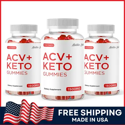 Total Health ACV Keto Gummies Ketosis Weight Loss 1500mg Advanced Formula 3-Pack • $34.72