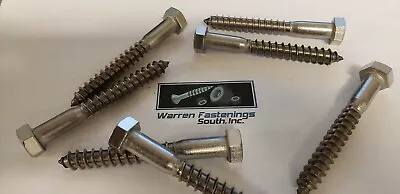 3/8 X 4 Hex Head Lag Bolts 18-8 Stainless Steel • $291