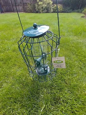 £10.99 • Buy Green Garden Hanging Squirrel Proof Seed Bird Feeder Sparrow Blue Tit Finch