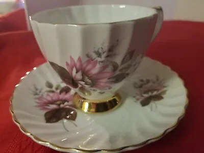 $12 • Buy Vintage Gladstone Staffordshire England Fine China Floral  Footed Cup & Saucer