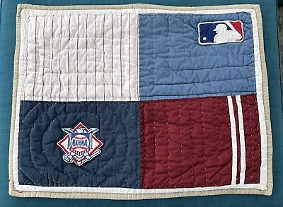 Pottery Barn Teen MLB National League Sham Quilted Standard Baseball Pillow Bed • $25