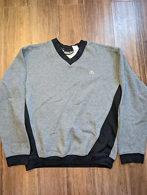 McDonald’s Sweater Adult Small Gray Black Outdoors Pullover Sweatshirt Unisex • $15.99