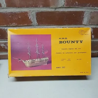 Vintage Wood Mantua Model Kit H.M.S. BOUNTY Sailing Tall Ship Made In Italy #767 • $74.99