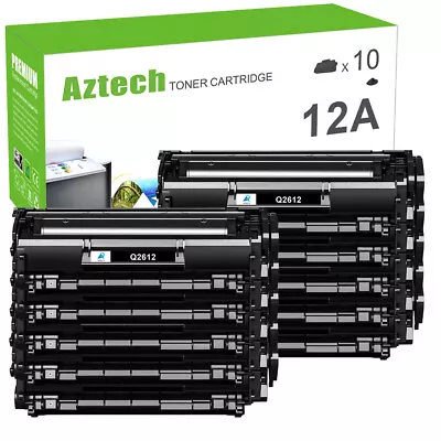 Black Toner Cartridge Replacement For HP Q2612A 12A LaserJet 1012 1015 3050 Lot • $17.44