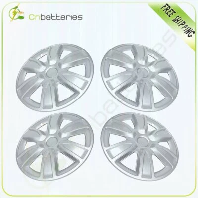 $40.61 • Buy Set Of 4 15  Universal Wheel Hub Caps Black & Silver Wheel Cover Wheel Trim Kit
