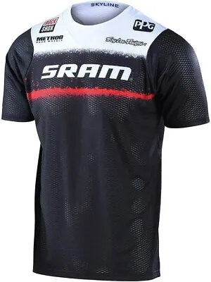 Troy Lee Designs Skyline Adult SS Jersey - SRAM Roost White/Black | MTB | BMX | • $36