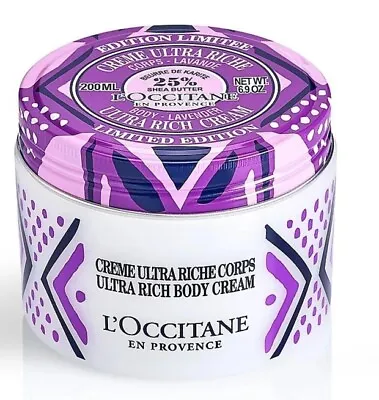 L'Occitane En Provence Lavender Ultra Rich Cream 25% Shea Butter 6.9oz FREE SHIP • $46.99