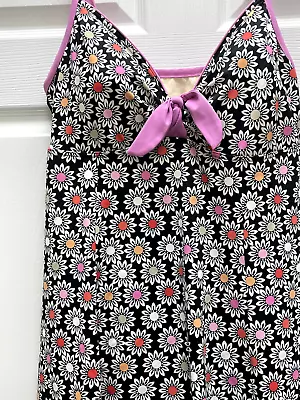 A Shore Fit Swimsuit Size 20W Floral Daisy Multicolor Brights Skirted TIe Bust • $10