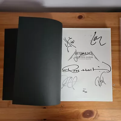 METALLICA The Black Album Super Delux Edition  Book Signed By All Members Band • £5000